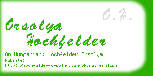 orsolya hochfelder business card